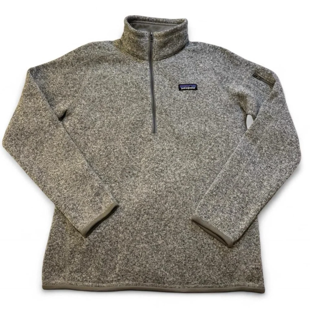 Patagonia Women’s Better Sweater 1/4 Zip Fleece Pullover - Birch White - Picture 6 of 11